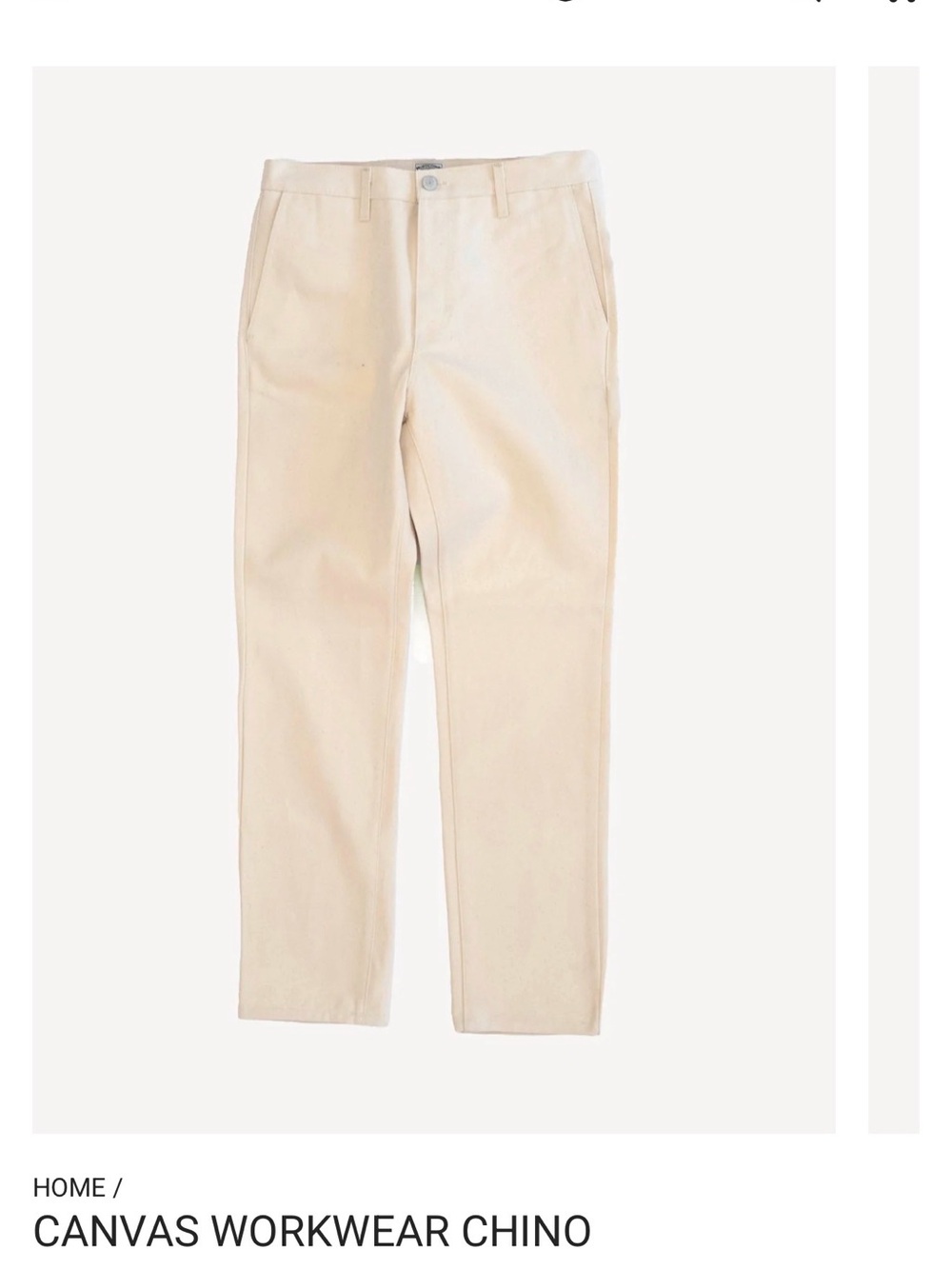 Rustic Dime - CANVAS WORKWEAR CHINO - Undyed - size 31